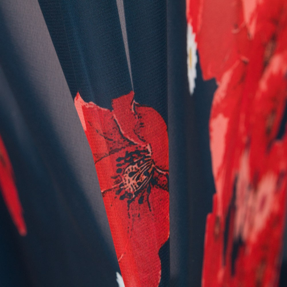 Mousseline Polyester Coquelicots - Ribes y Casals