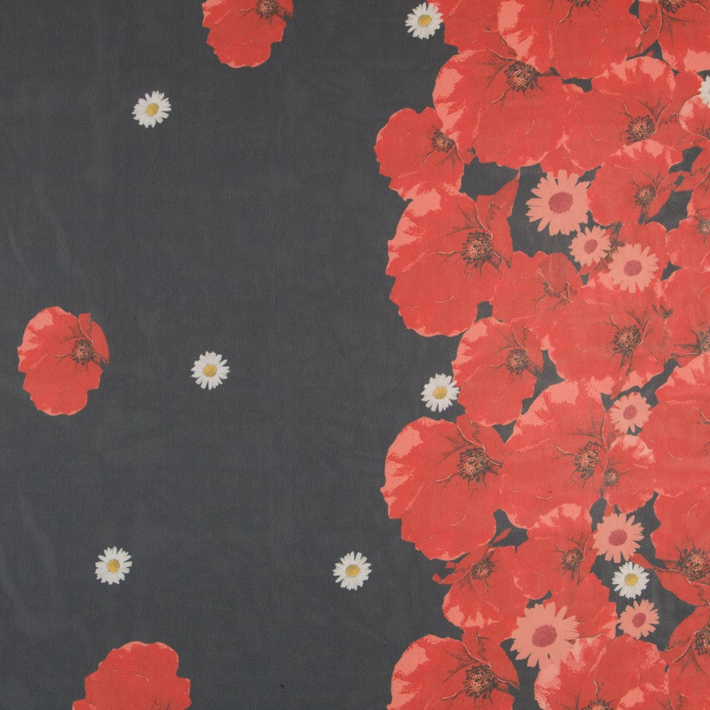 Mousseline Polyester Coquelicots - Ribes y Casals