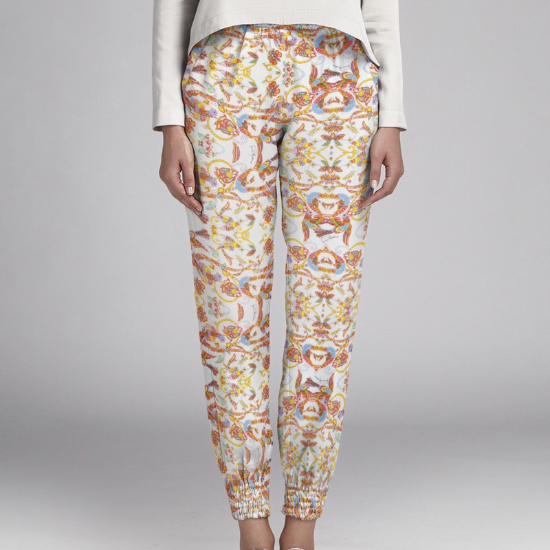 Gasa Poliester Birds Multicolor - Ribes y Casals