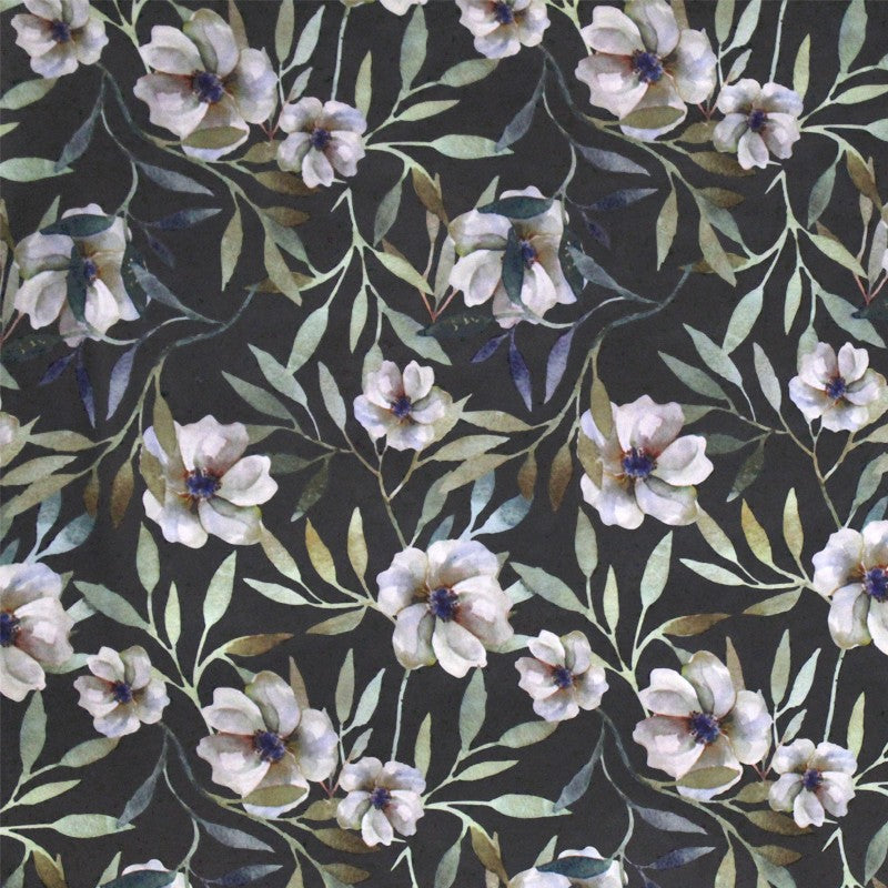 Gase Polyester Botanique Noir - Ribes y Casals