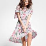 Gaze Polyester Fantaisie Fleurs Roses - Ribes y Casals