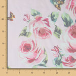 Gaze Polyester Fantaisie Fleurs Roses - Ribes y Casals