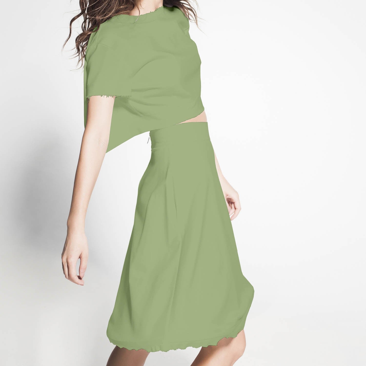 Mousseline Polyester Vert Clair - Ribes y Casals