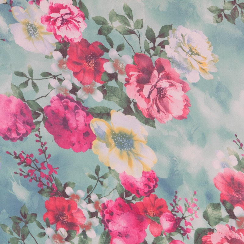 Gaze de Soie Tropical Vert Clair - Ribes y Casals