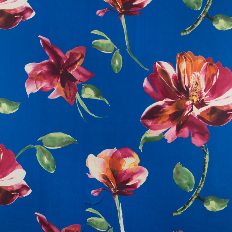 Gaze de Soie Tropical Bleu - Ribes y Casals