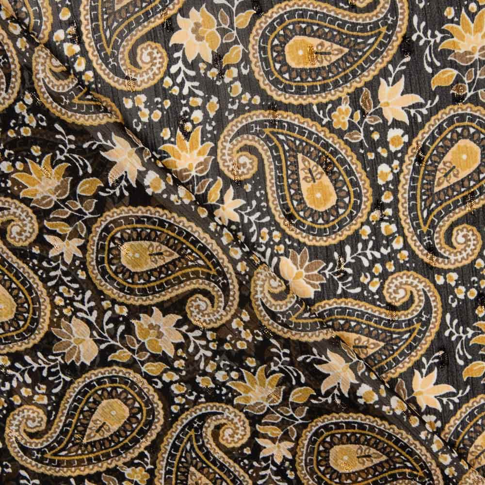 Retal Gasa Bambula Lurex Azteca 180x145 cm - Ribes y Casals