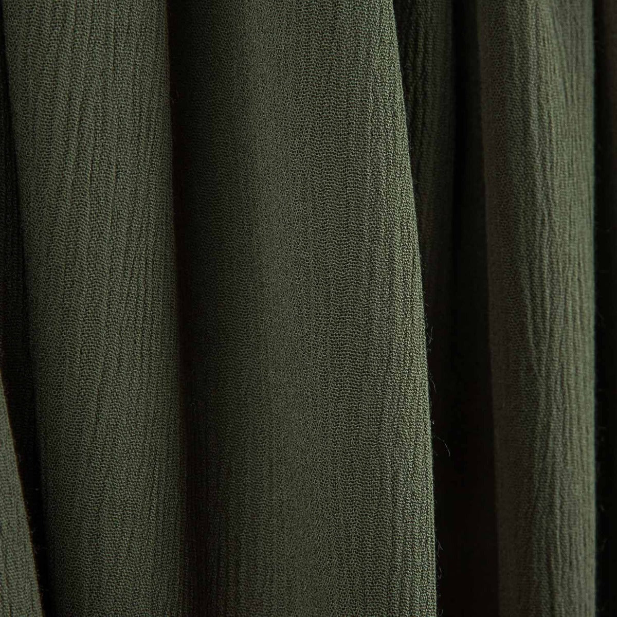 Mousseline froissée en viscose vert foncé - Ribes y Casals