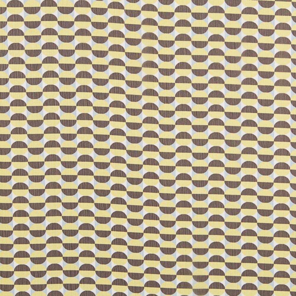 Double Gaze Polyester Géo Rond Jaune - Ribes y Casals