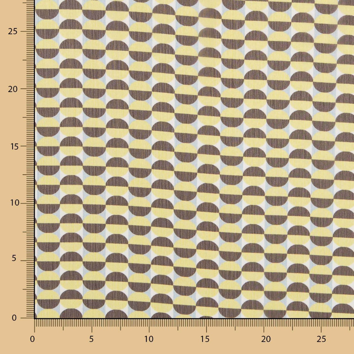 Double Gaze Polyester Géo Rond Jaune - Ribes y Casals