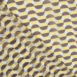 Double Gaze Polyester Géo Rond Jaune - Ribes y Casals