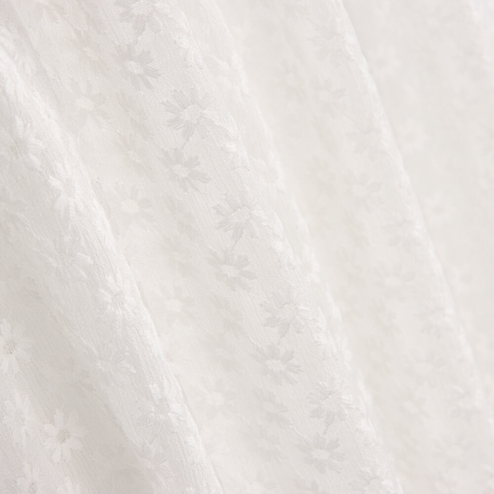 Gaze Bambula Polyester Fleur Blanc Cassé - Ribes y Casals