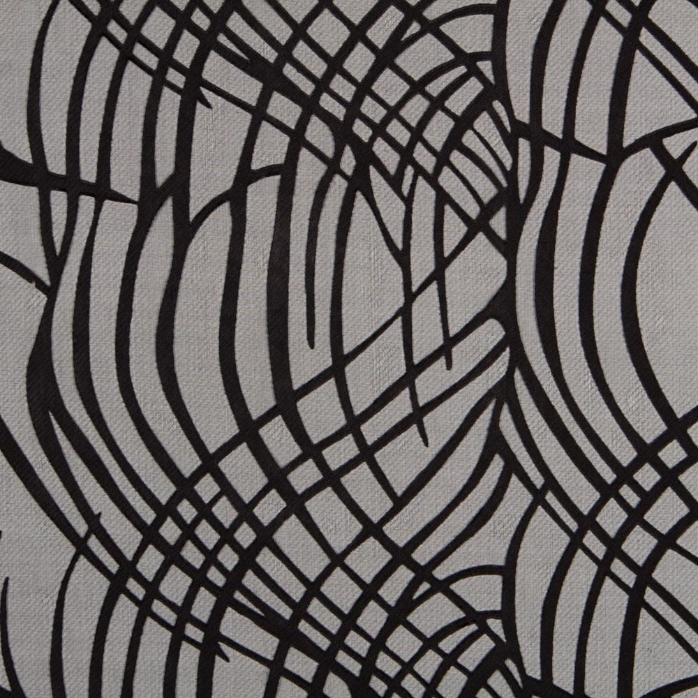 Mousseline Soie Dévoré Noir Rayé - Ribes y Casals