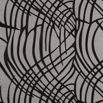 Mousseline Soie Dévoré Noir Rayé - Ribes y Casals