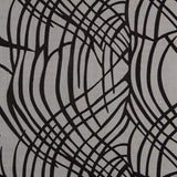 Mousseline Soie Dévoré Noir Rayé - Ribes y Casals