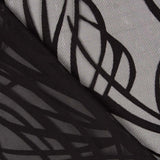 Mousseline Soie Dévoré Noir Rayé - Ribes y Casals