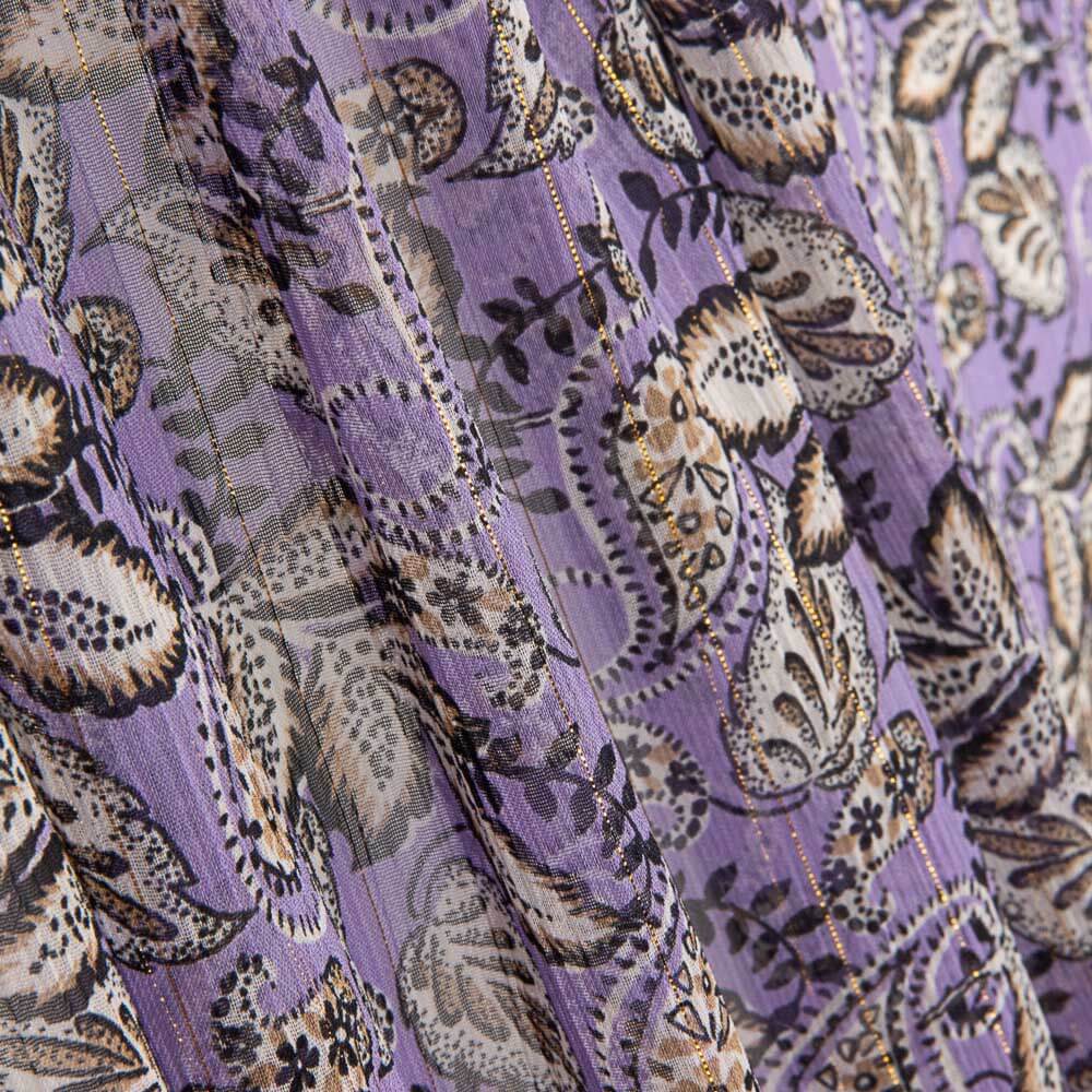 Gaze Lurex Cachemire Mauve - Ribes y Casals