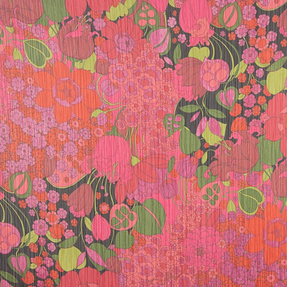 Mousseline Fleur Lurex Maxi Fuchsia - Ribes y Casals