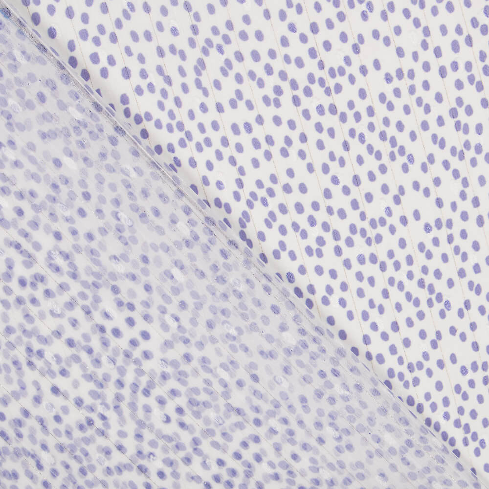 Gaze Soie Lurex Pois Mauve - Ribes y Casals