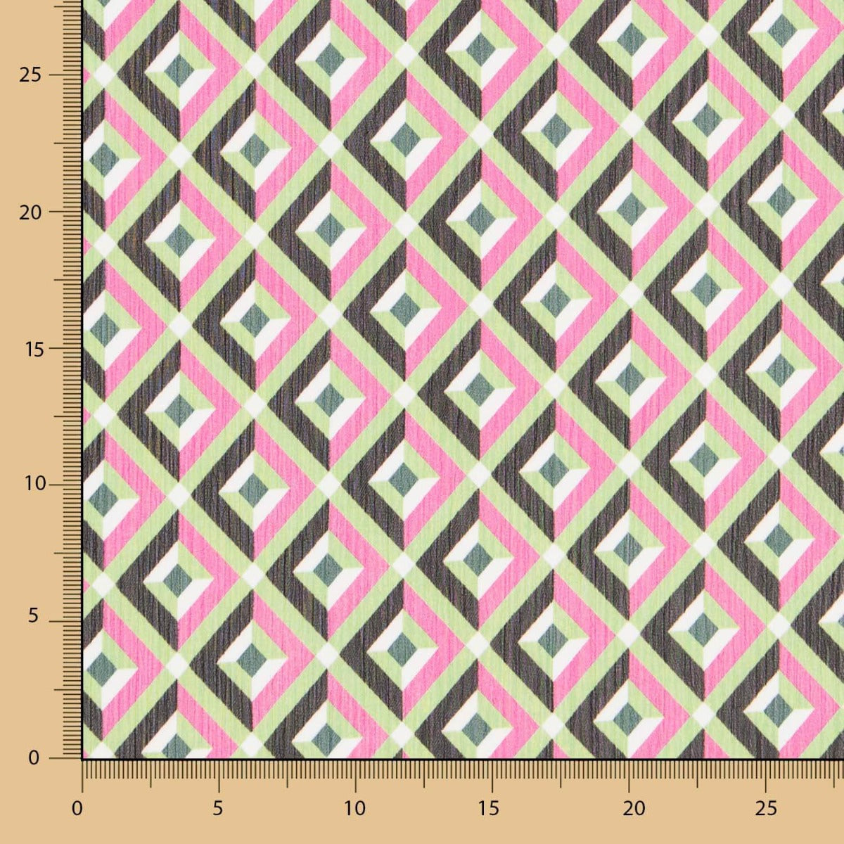 Gaze Polyester Géo Fuchsia - Ribes y Casals