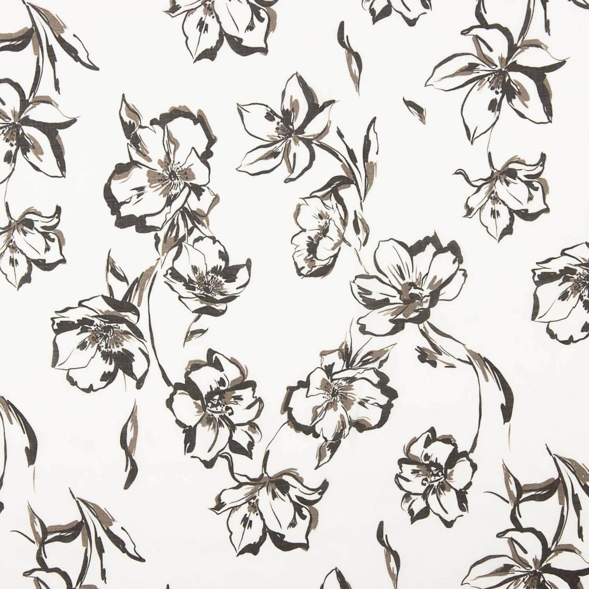 Retal Voile Viscosa Flores en Tinta 180x135 cms - Ribes y Casals