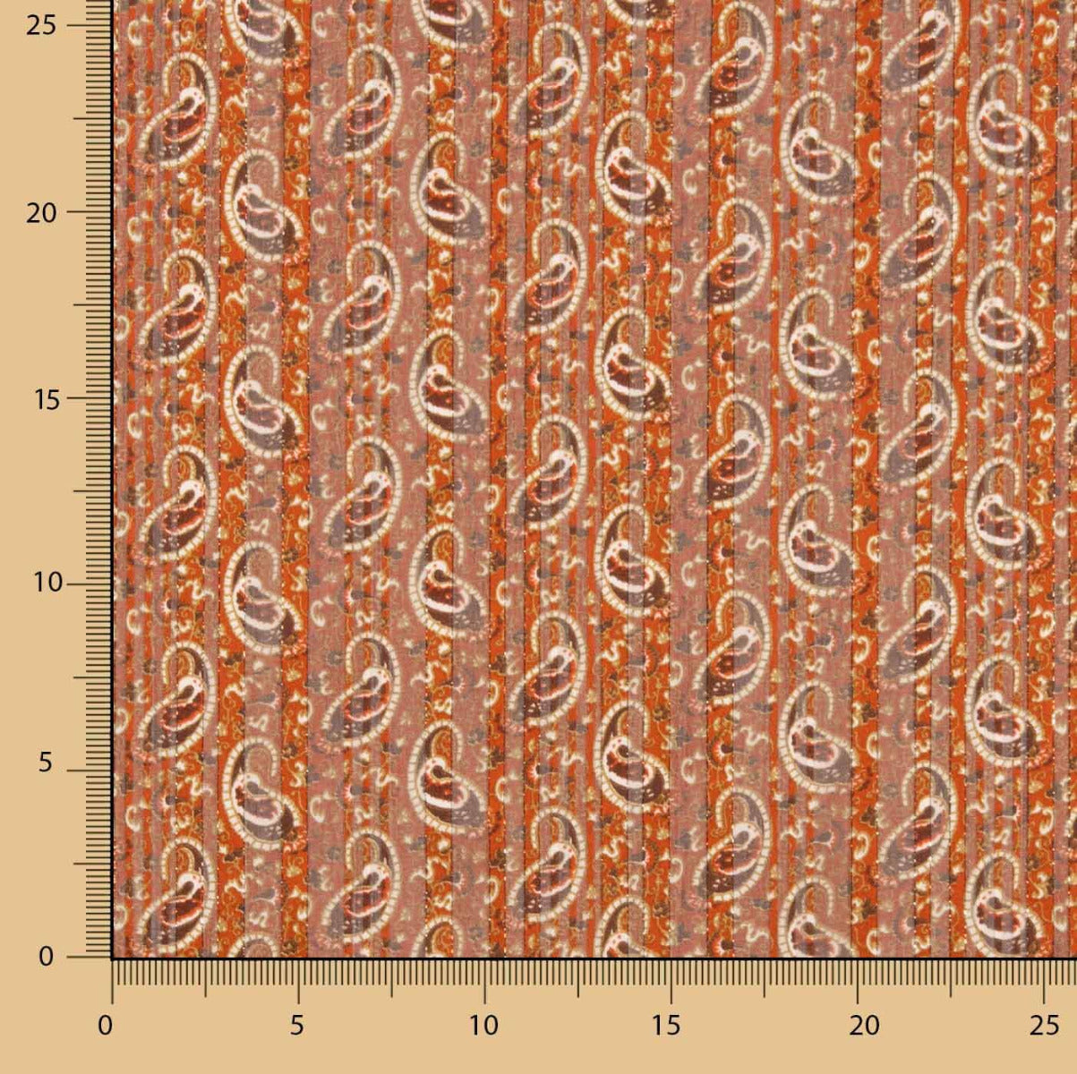 Gaze Satin Lurex Cachemire Caldera - Ribes y Casals