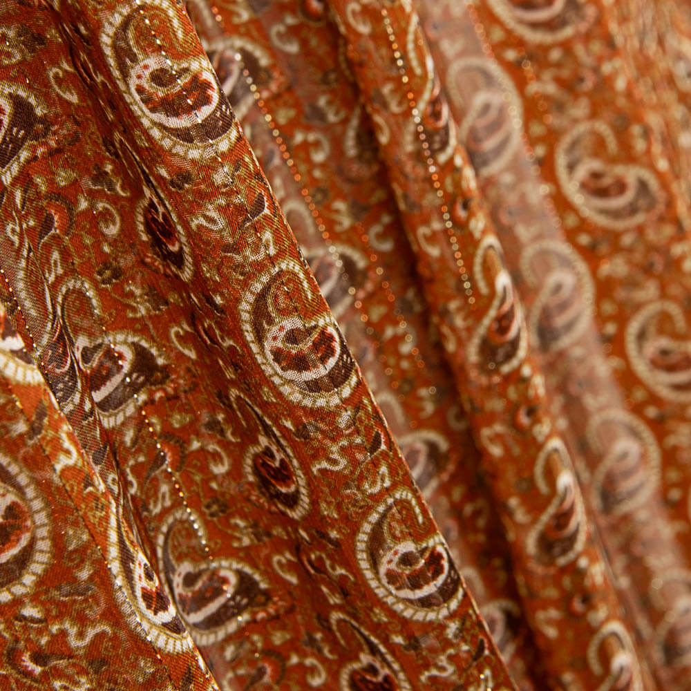 Gaze Satin Lurex Cachemire Caldera - Ribes y Casals