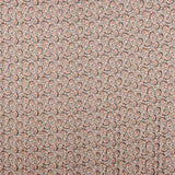 Mousseline Satin Lurex Feuilles Beige - Ribes y Casals