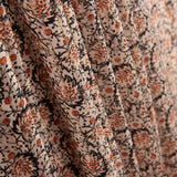 Mousseline Satin Lurex Feuilles Beige - Ribes y Casals