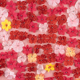 Tulle rouge « Jardin cramoisi » fleuri en 3D - Ribes y Casals