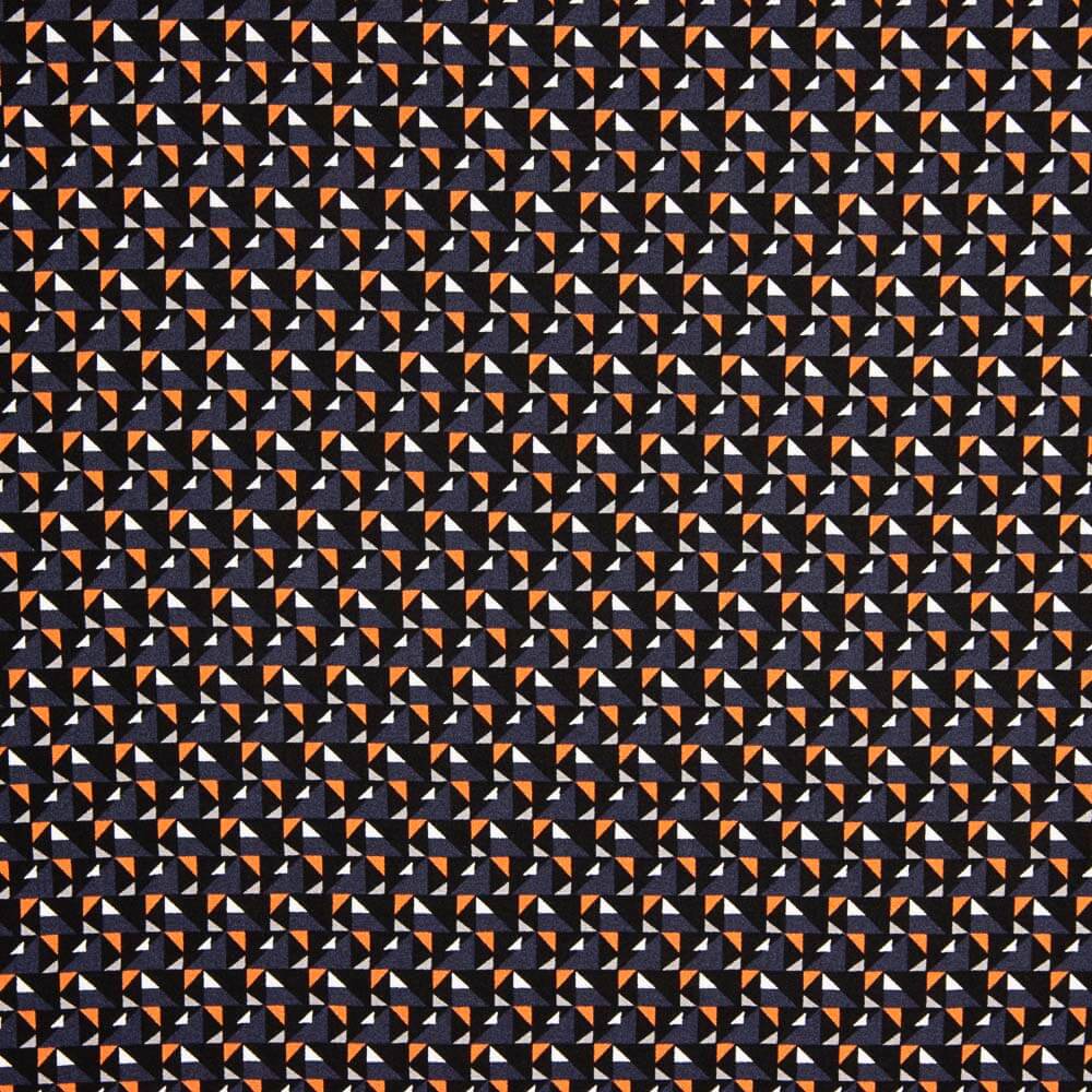 Viscose Imprimé Mini Géo Orange - Ribes y Casals