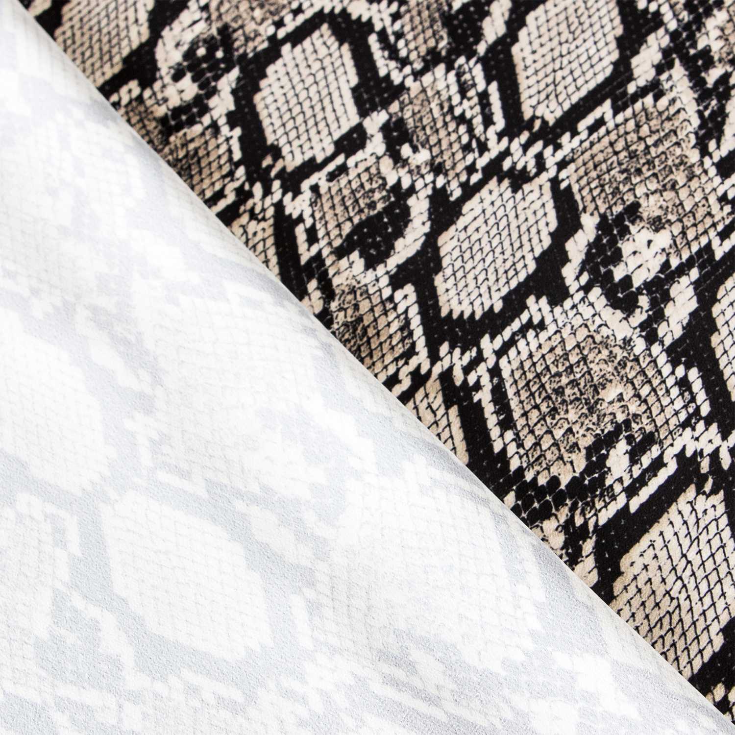 Georgette Animal Print Serpent Cuivre - Ribes y Casals