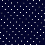 Georgette Pois Blanc Fond Bleu-Marine - Ribes y Casals
