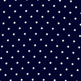 Georgette Pois Blanc Fond Bleu-Marine - Ribes y Casals
