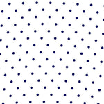 Georgette Pois Bleu-Marine Fond Blanc - Ribes y Casals