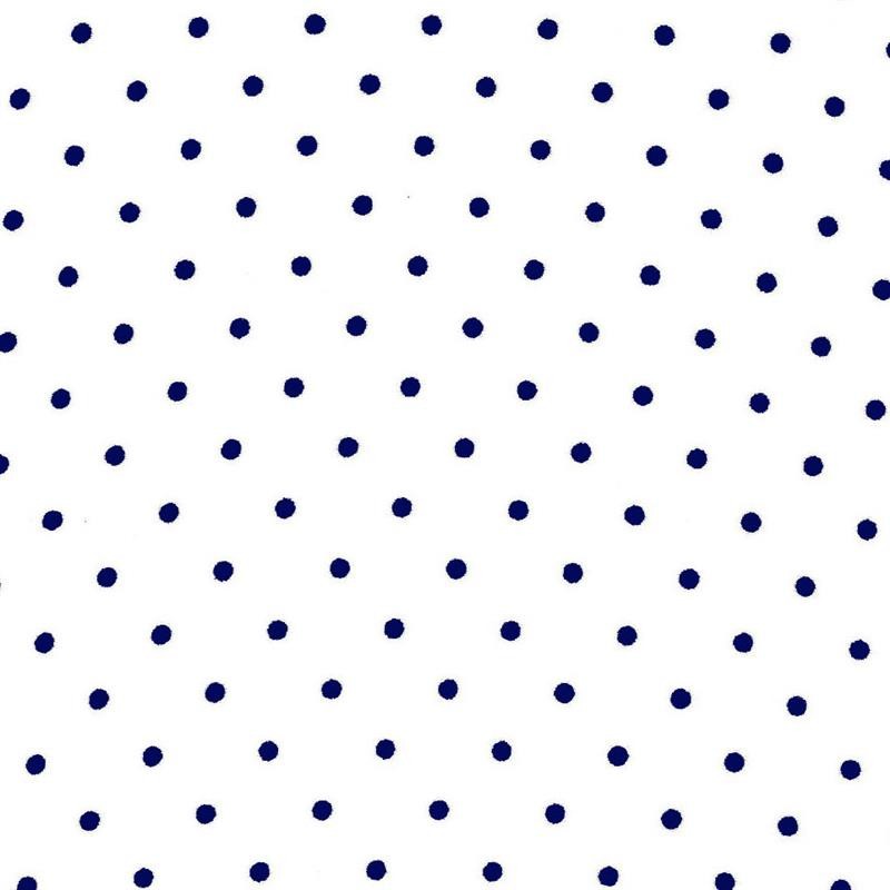 Georgette Pois Bleu-Marine Fond Blanc - Ribes y Casals