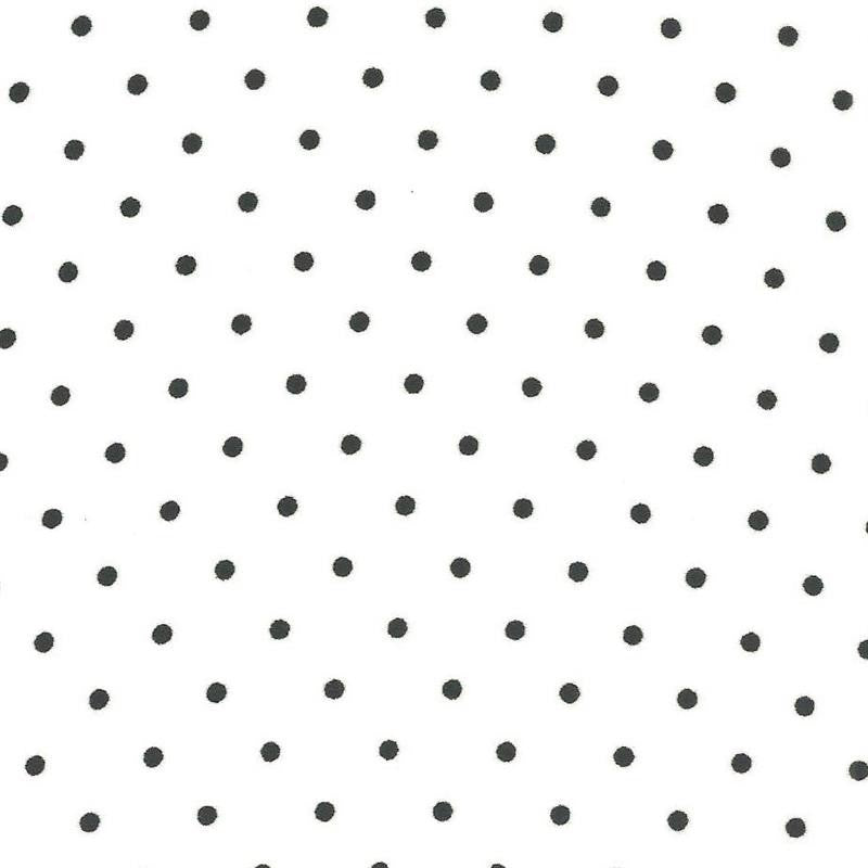 Georgette Pois Noir Fond Blanc - Ribes y Casals