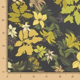 Georgette Polyester Fleurs Vert - Ribes y Casals