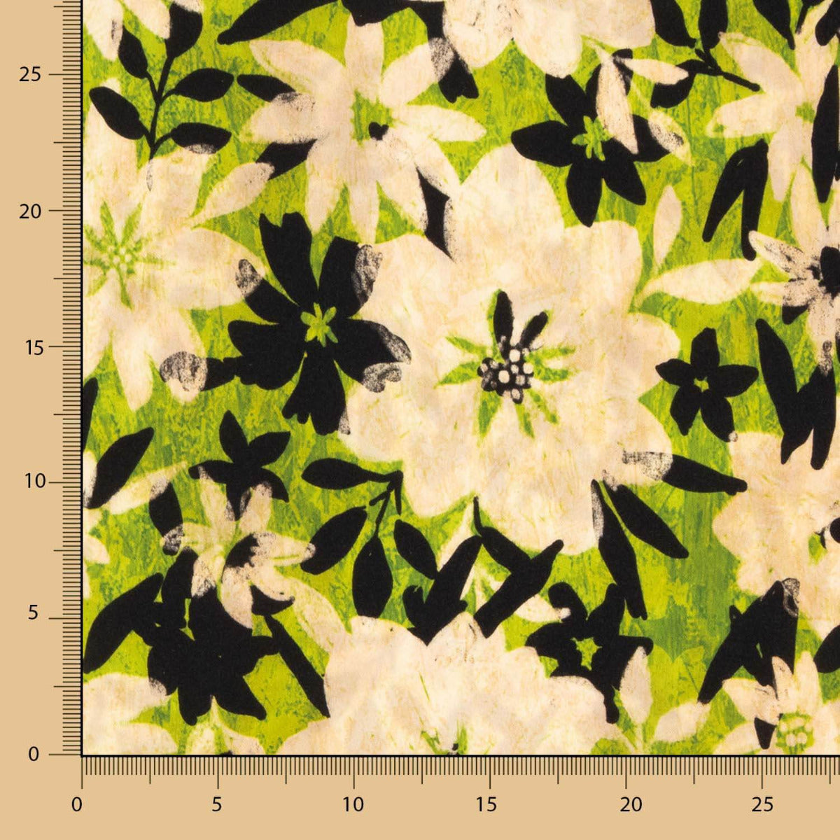 Hanoi Polyester Georgette Vert Citron - Ribes y Casals