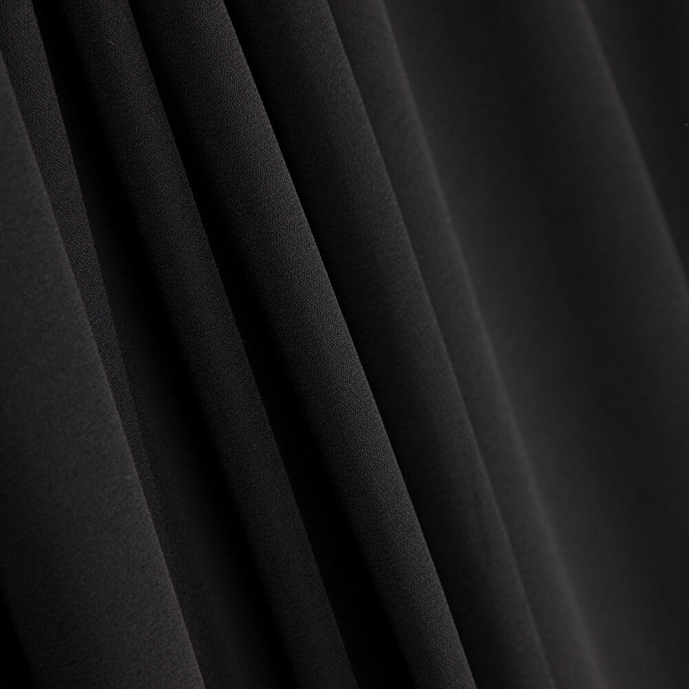 Georgette En Polyester Noir - Ribes y Casals