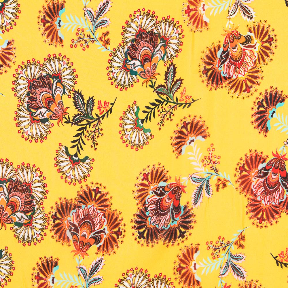 Georgette Viscose Orientale Jaune - Ribes y Casals