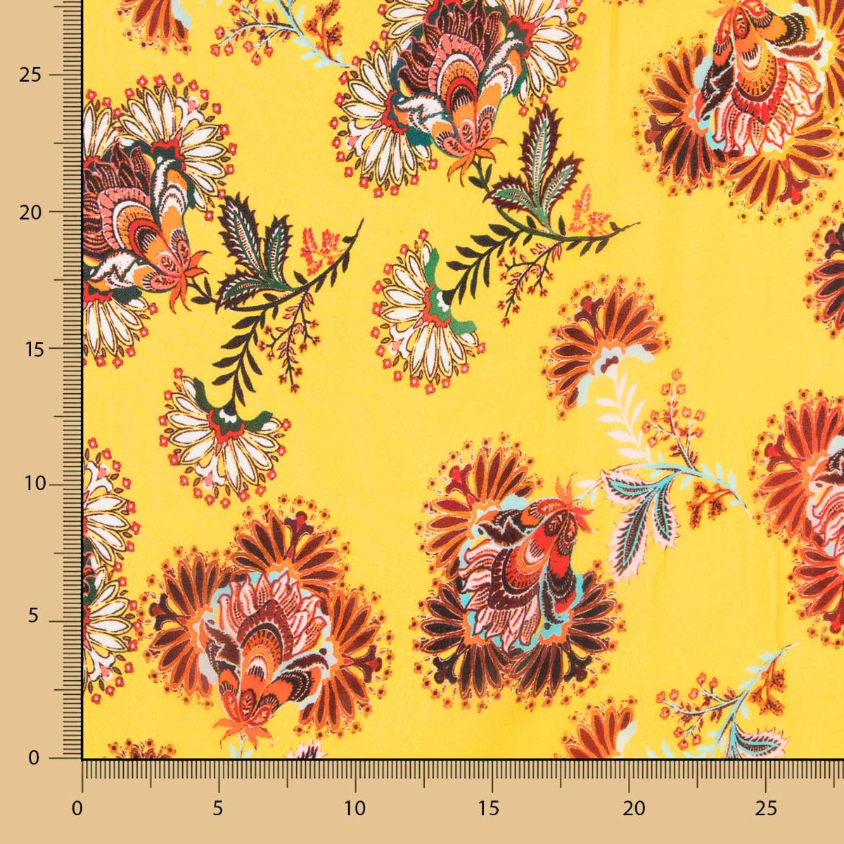 Georgette Viscose Orientale Jaune - Ribes y Casals