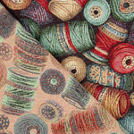 Tissu Gobelin Imprimé Bobines de Fil - Ribes y Casals