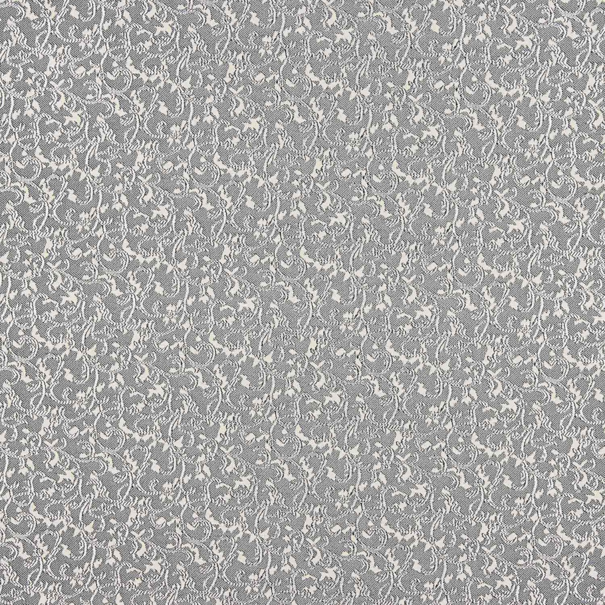 Tissu Damas Lurex Floral Gris et Argent - Ribes y Casals