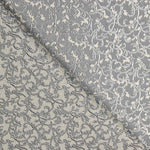 Tissu Damas Lurex Floral Gris et Argent - Ribes y Casals