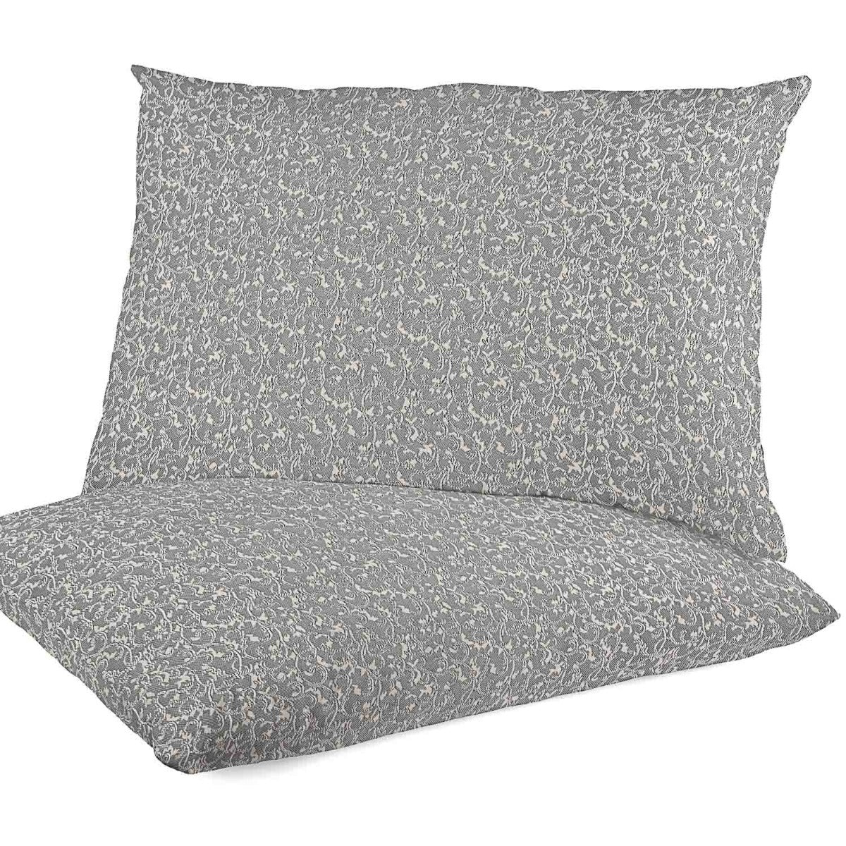 Tissu Damas Lurex Floral Gris et Argent - Ribes y Casals