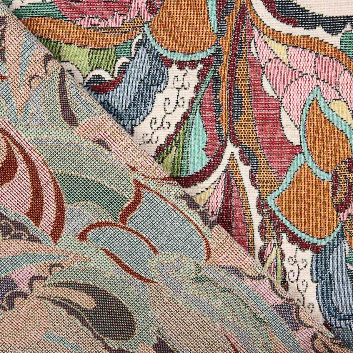 Tissu Chenille Gobelin Cachemire Multicolore - Ribes y Casals