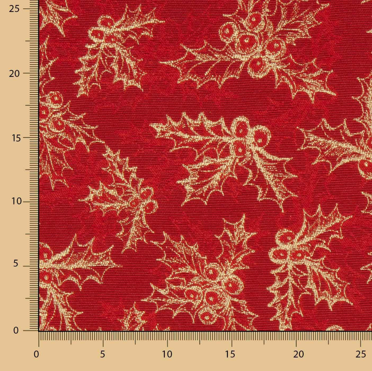 Gobelin de Noël rouge gui - Ribes y Casals