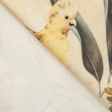 Toile de coton imprimée « Ara et orchidées » beige - Ribes y Casals