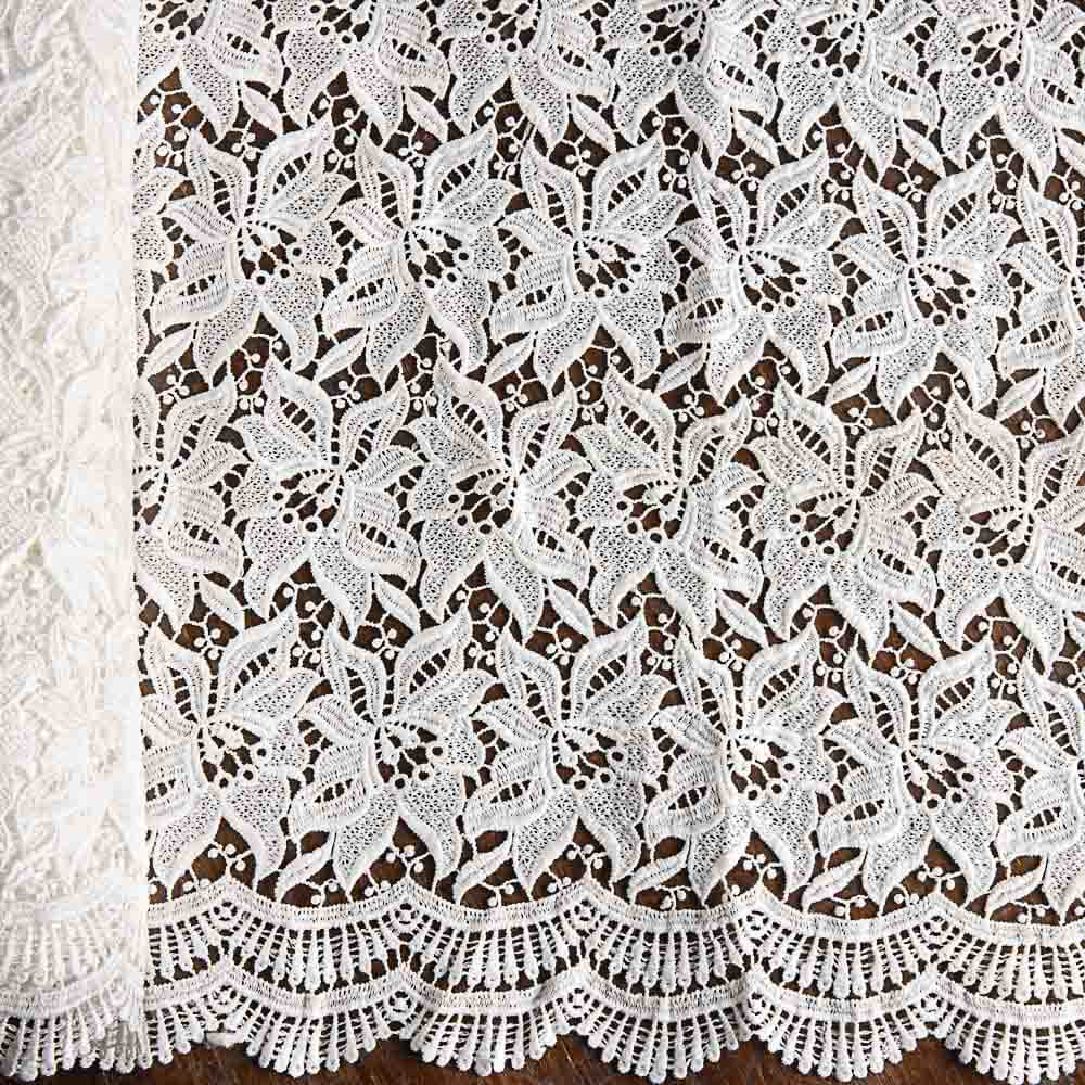 Guipur Blanco Natural Flores - Ribes y Casals