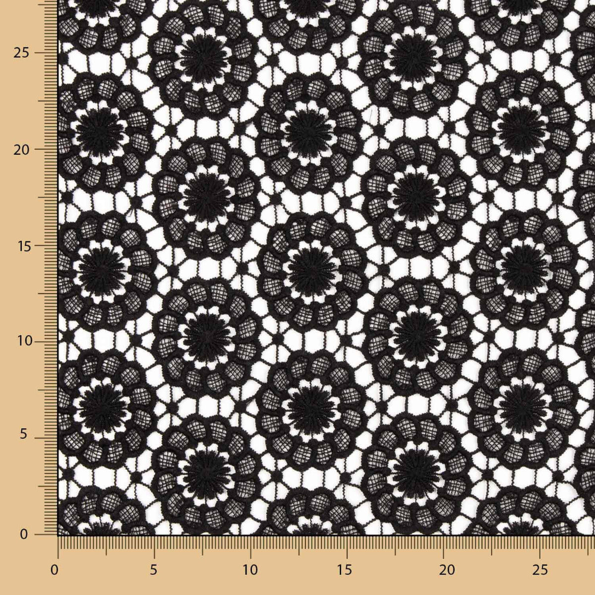 Guipur Floral Negro - Ribes y Casals